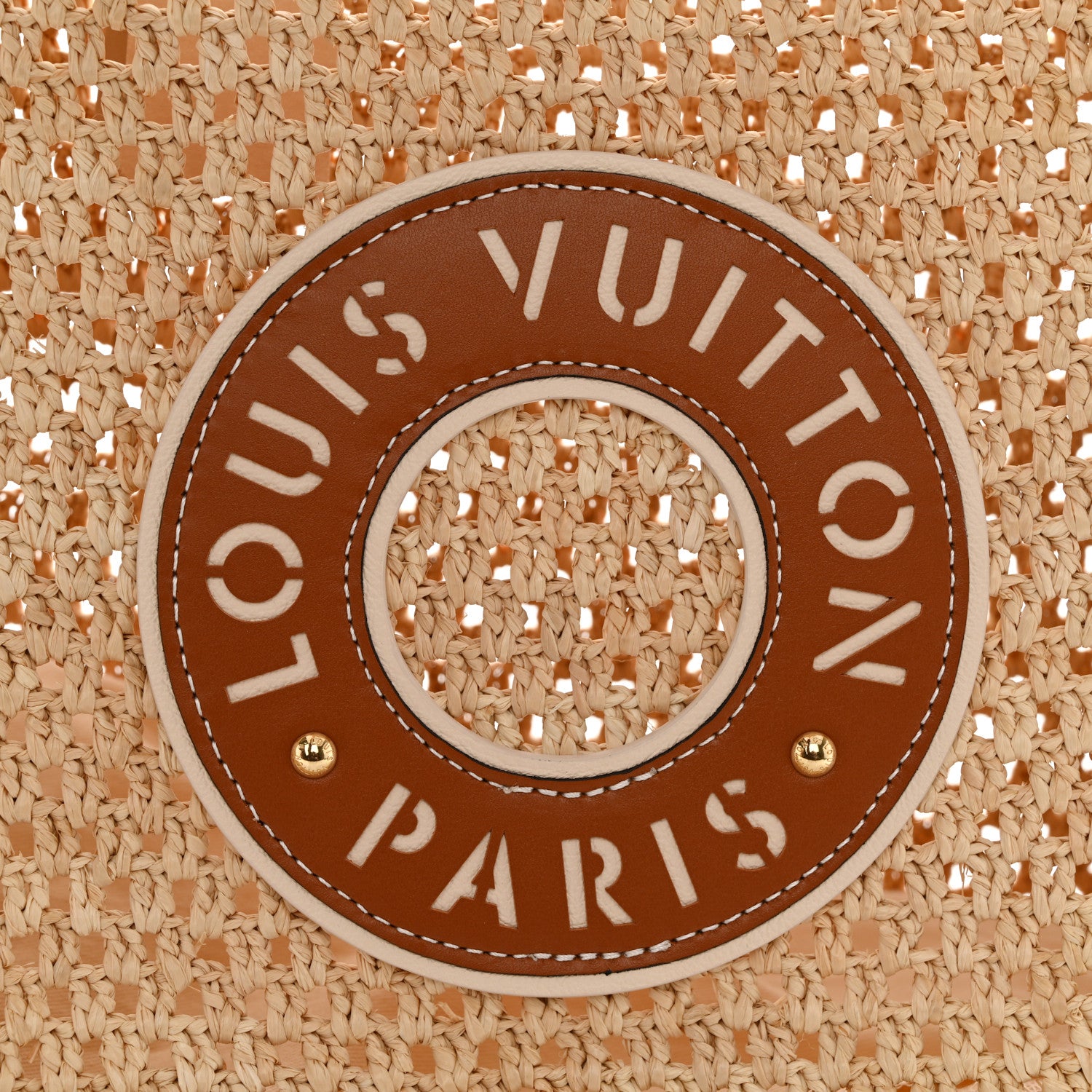 Louis Vuitton Raffia Calfskin By The Pool OnTheGo MM Natural 7 of 9