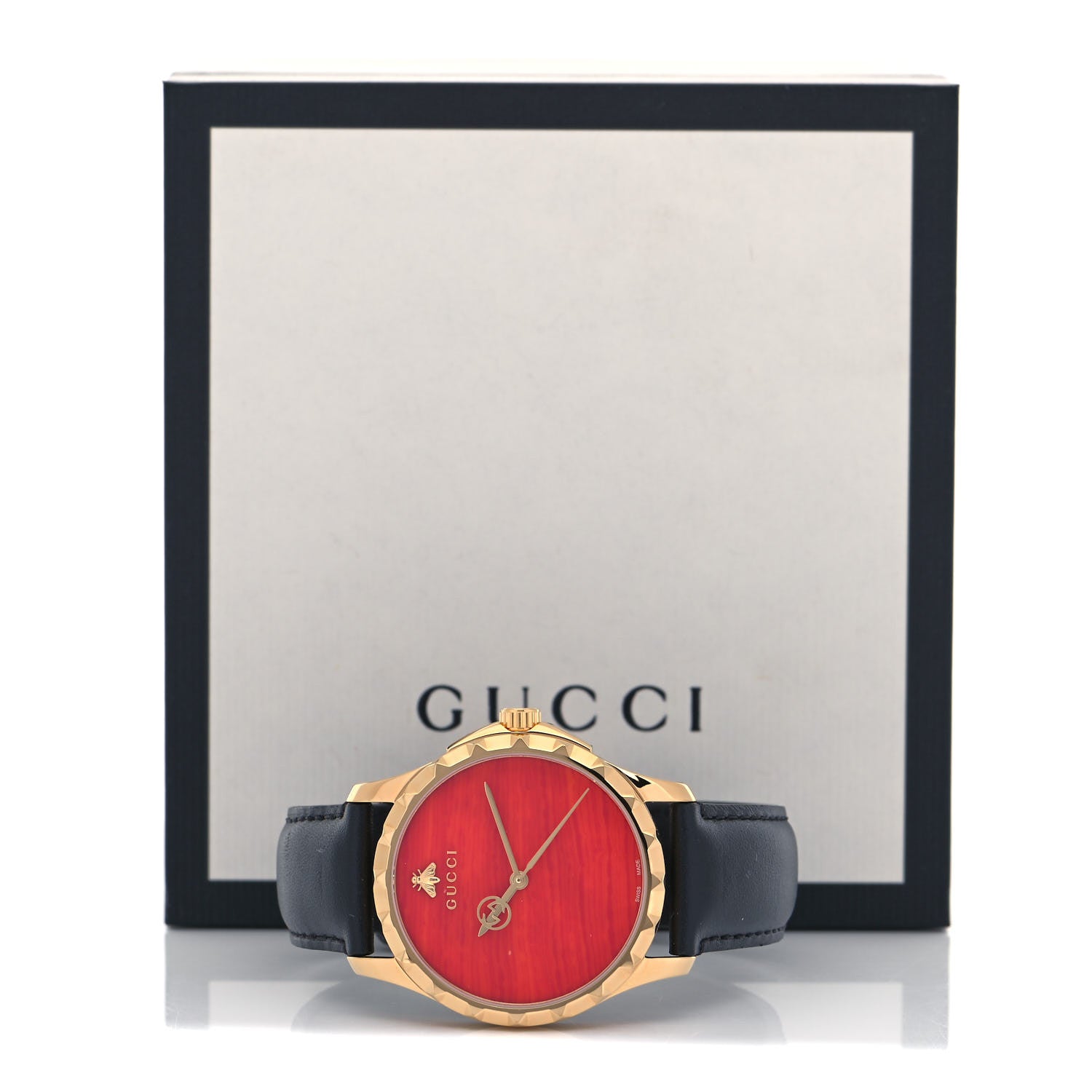 Gucci Stainless Steel Calfskin 38mm G-Timeless Quartz Watch Coral 5 of 5