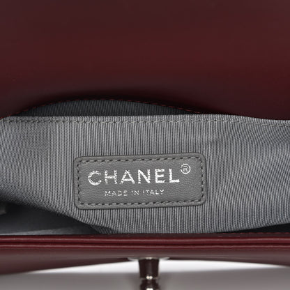 Chanel Calfskin Chevron Quilted Small Boy Flap Burgundy 6 of 8