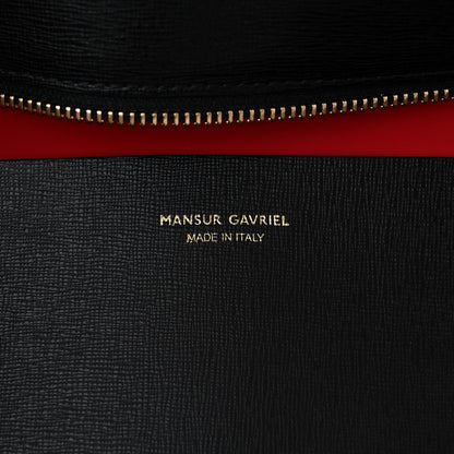 Mansur Gavriel Saffiano Small Zip Tote Black Flamma 6 of 9