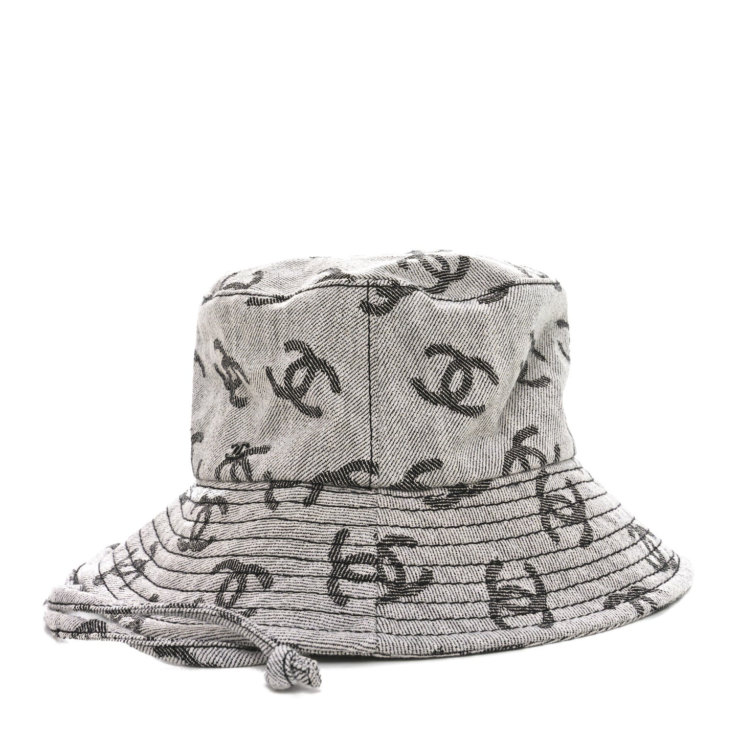 Denim CC Bucket Hat S White Black