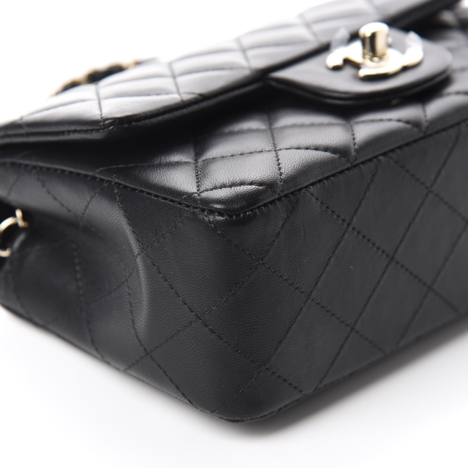 Chanel Lambskin Quilted Mini Rectangular Flap Black 6 of 11
