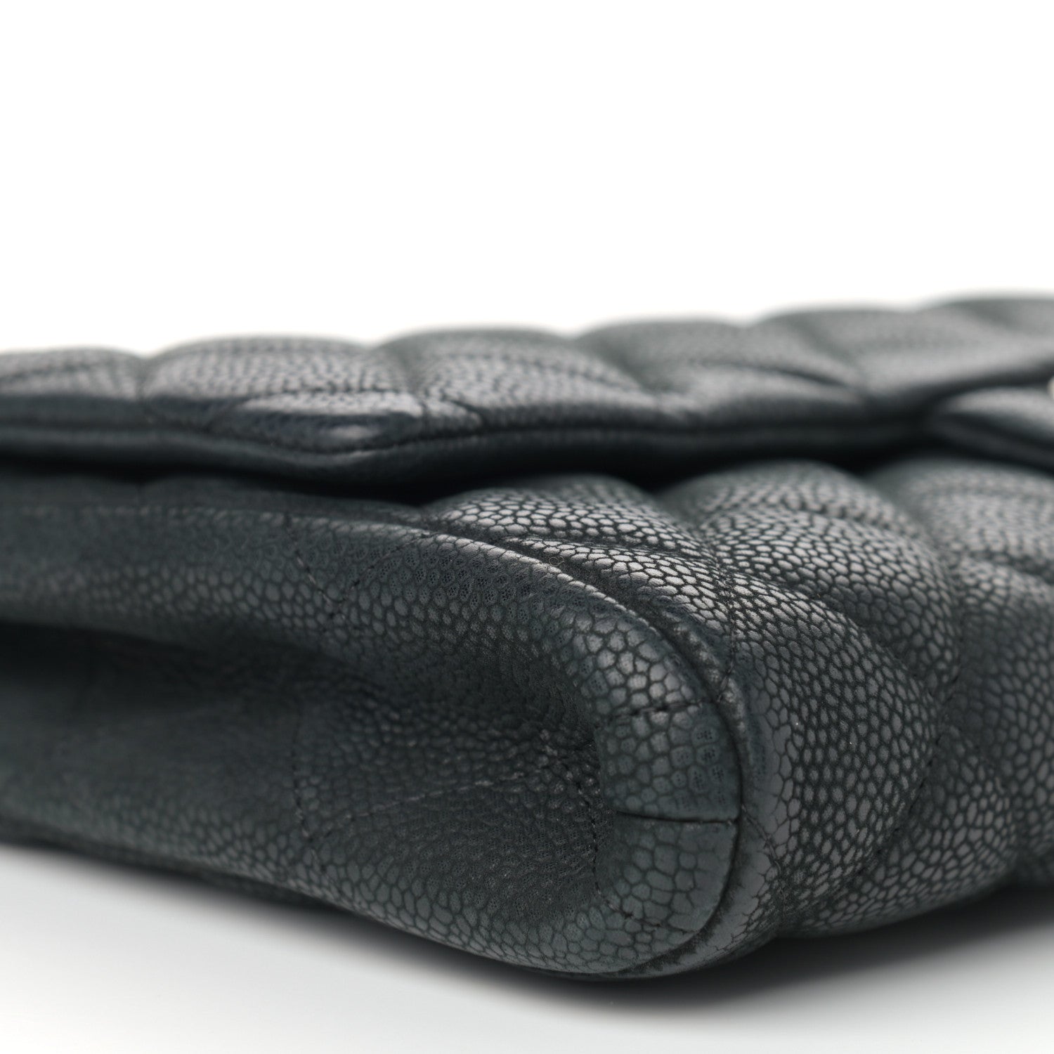 Chanel Iridescent Caviar Quilted Clutch With Chain Flap Black 7 of 8