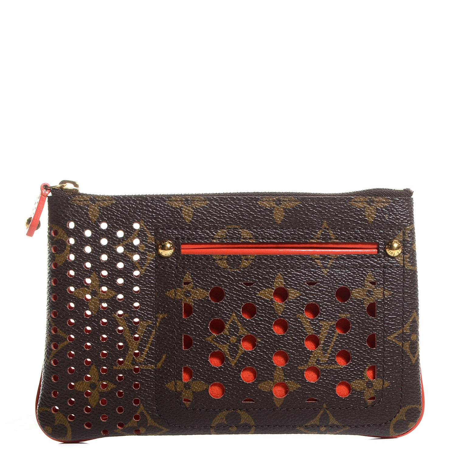 Louis Vuitton Monogram Perforated Pochette Plat Orange 1 of 8