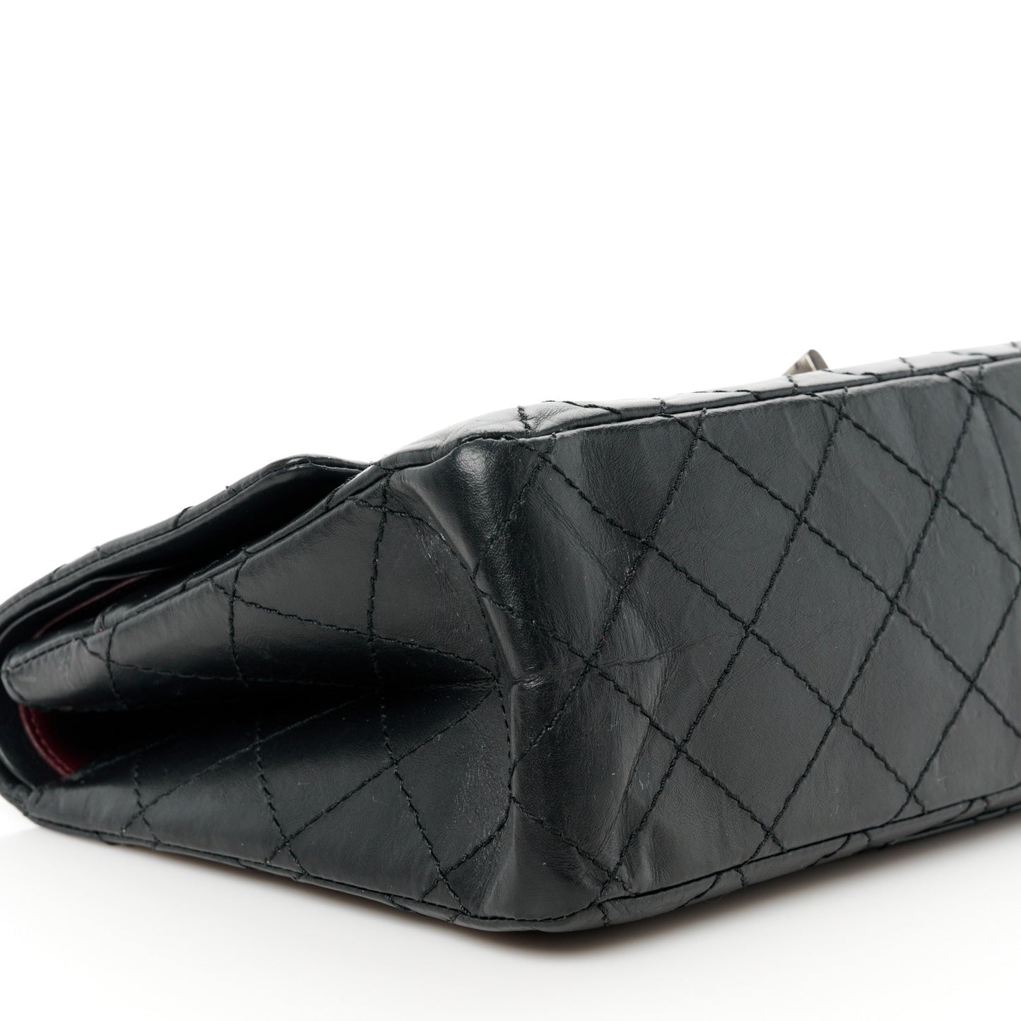 Aged Calfskin Quilted 2.55 Reissue 226 Flap Black