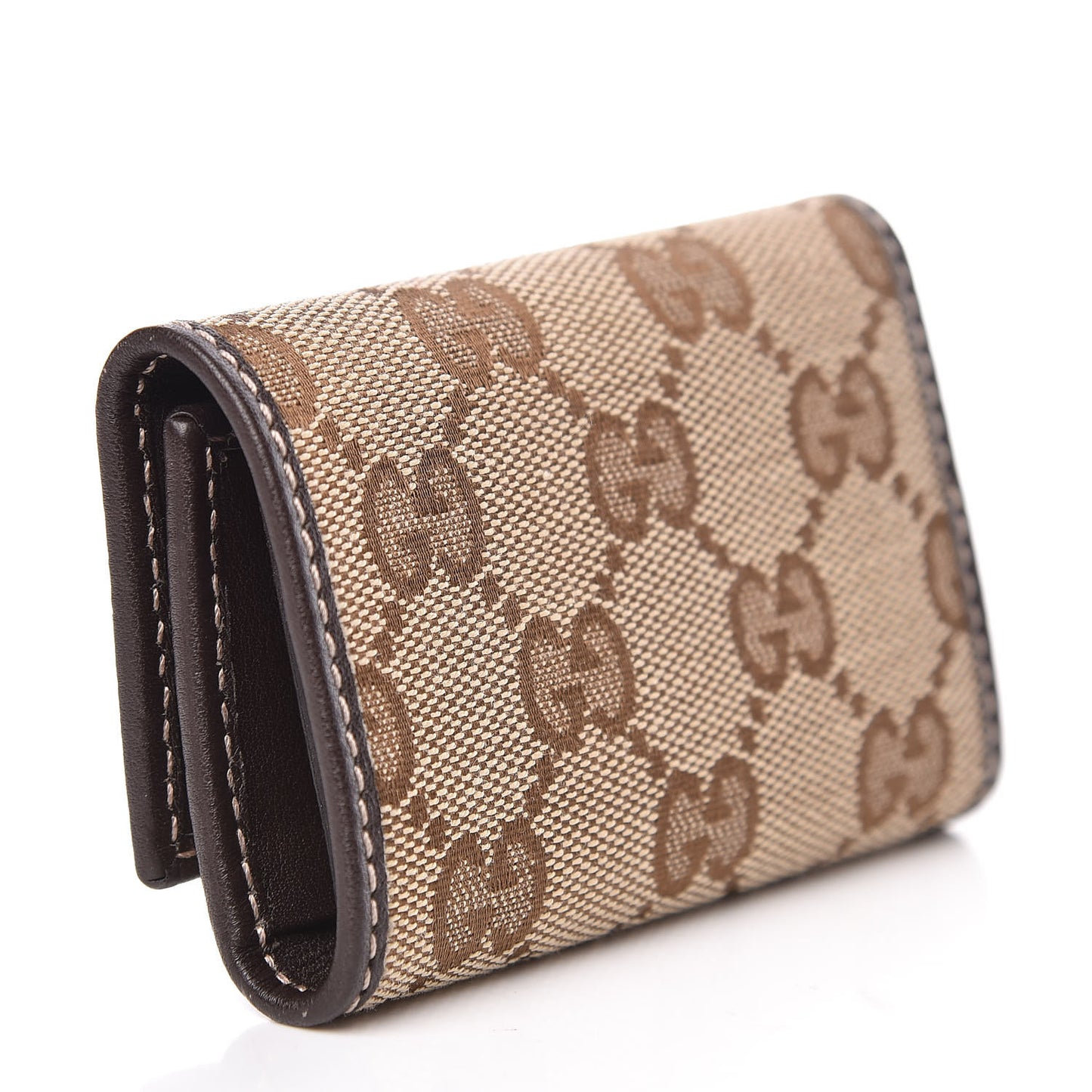 Monogram Lovely Heart 6 Key Holder Case Brown