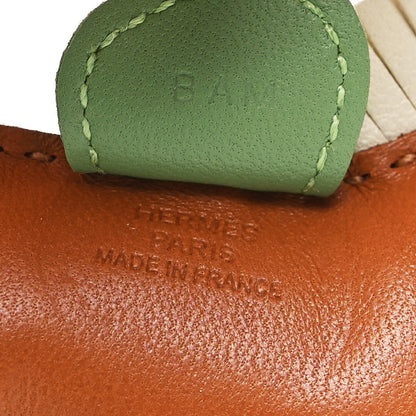 Hermes Milo Lambskin Grigri Rodeo Horse Bag Charm PM Gold Craie Vert Criquet 3 of 4