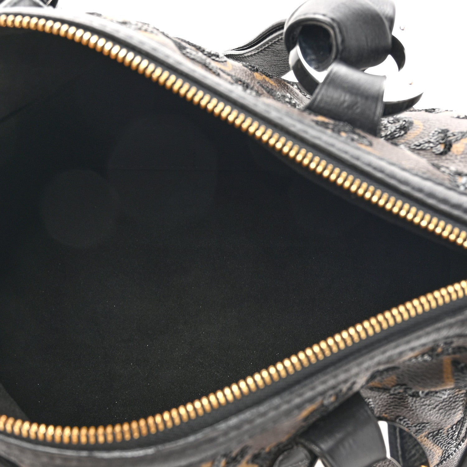 Louis Vuitton Monogram Sequins Eclipse Speedy 28 Black 5 of 11