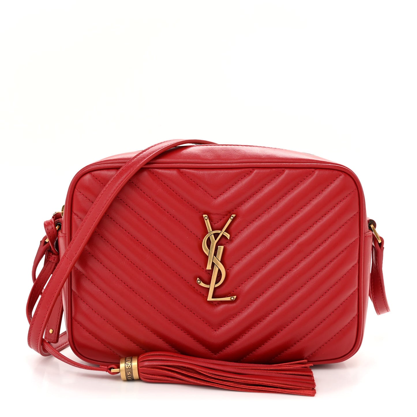 Calfskin Matelasse Monogram Lou Camera Bag Rouge Eros