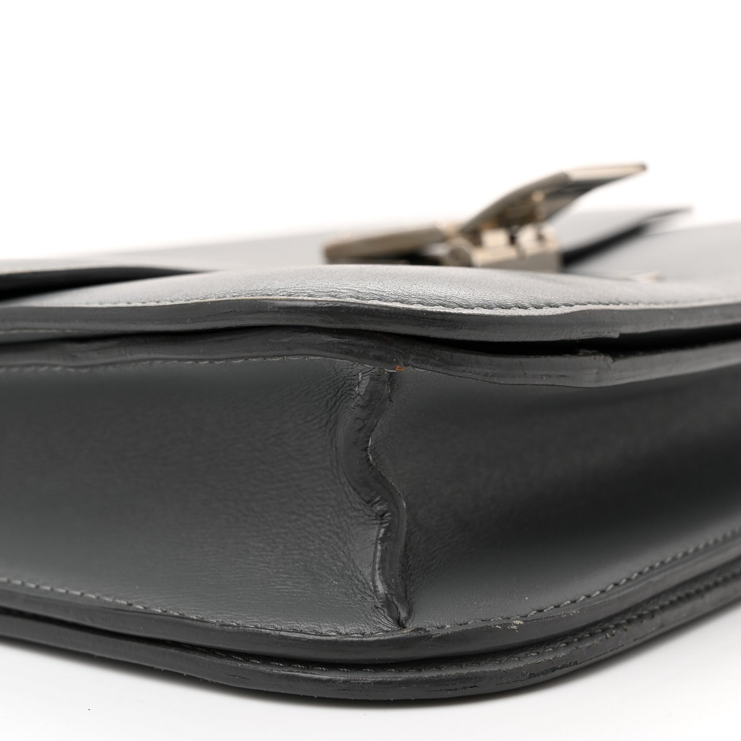 Smooth Calfskin Medium Classic Box Flap Bag Storm