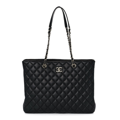 Chanel Calfskin Quilted Large Classic Shopping Tote Black 1 of 14