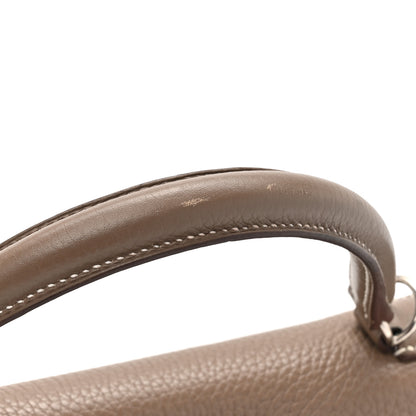 Hermes Taurillon Clemence Kelly Retourne 32 Etoupe 17 of 17