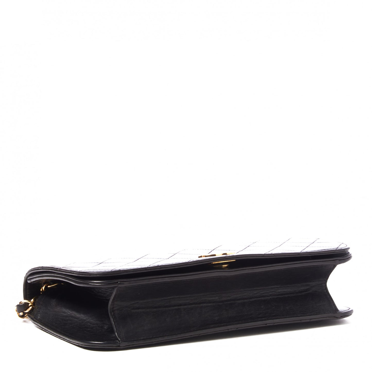Lambskin Quilted Small Single Flap Black