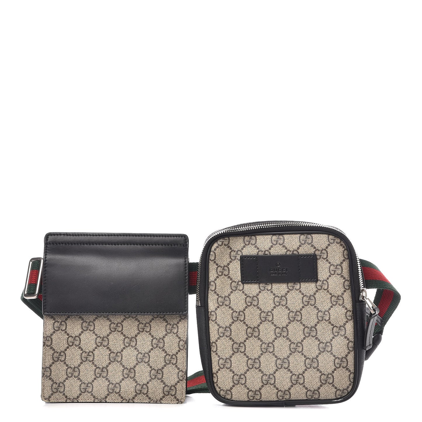 GG Supreme Monogram Web Belt Bag Black