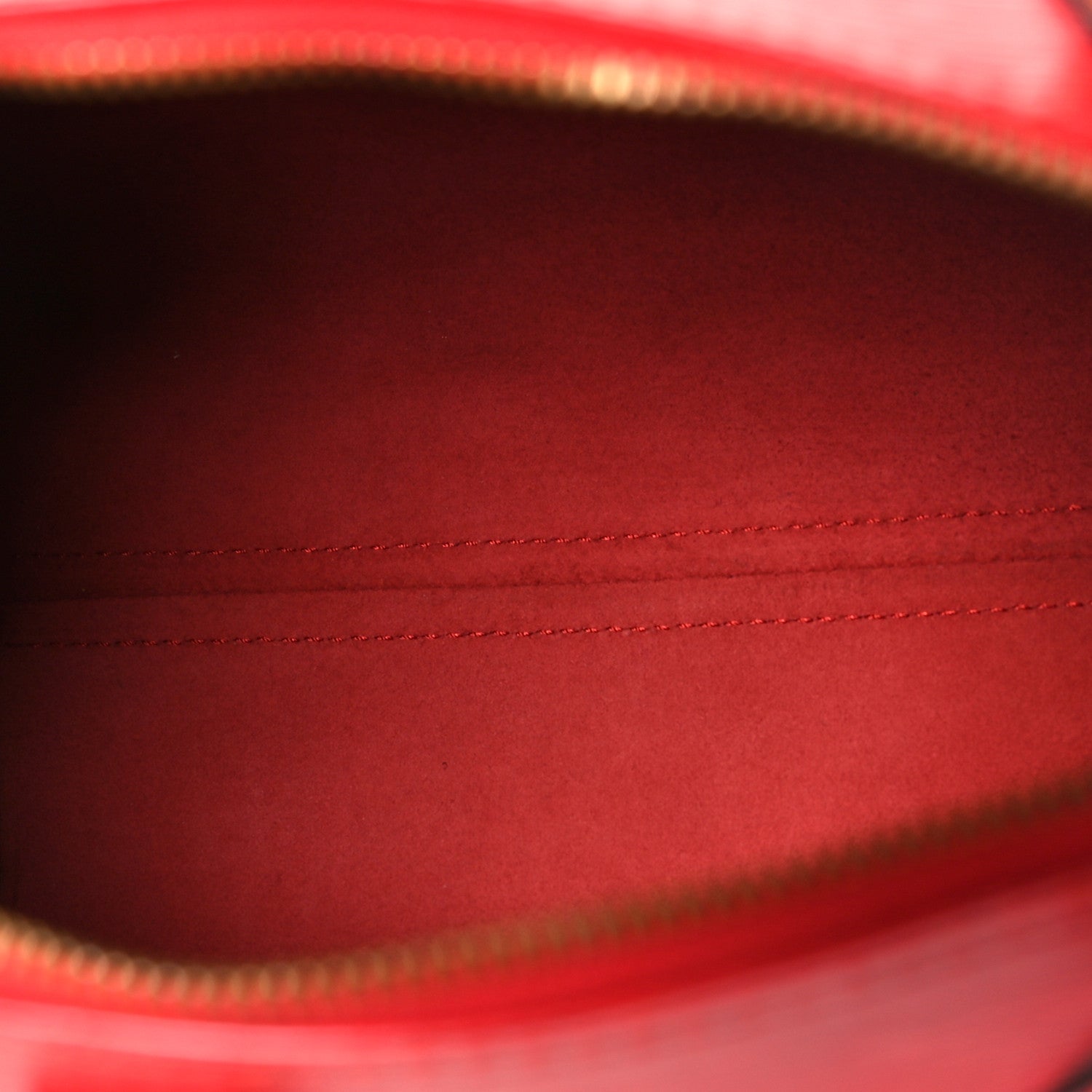 Louis Vuitton Epi Speedy 25 Castillan Red 5 of 9
