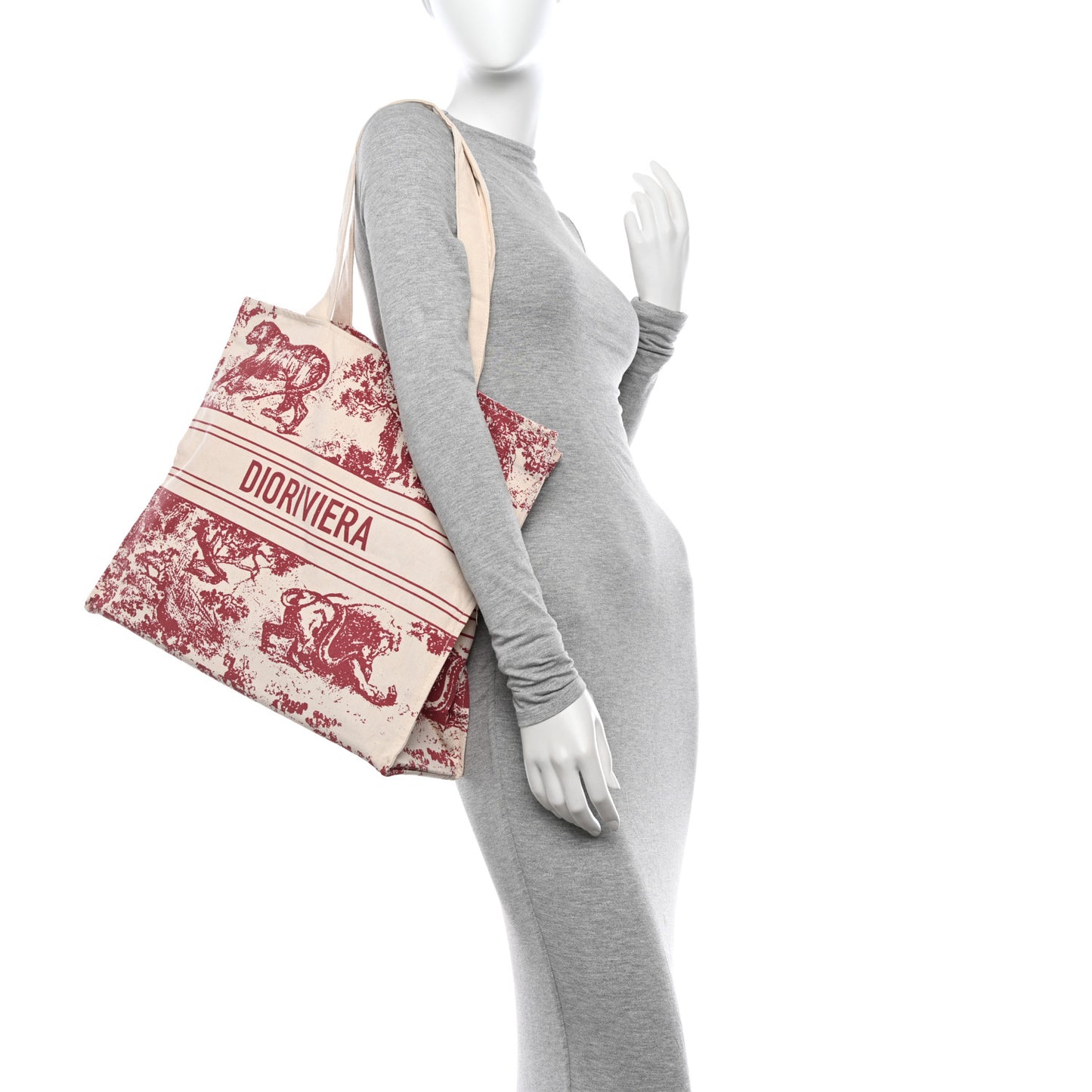 Canvas Dioriviera Tote Red