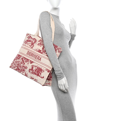 Christian Dior Canvas Dioriviera Tote Red 2 of 13