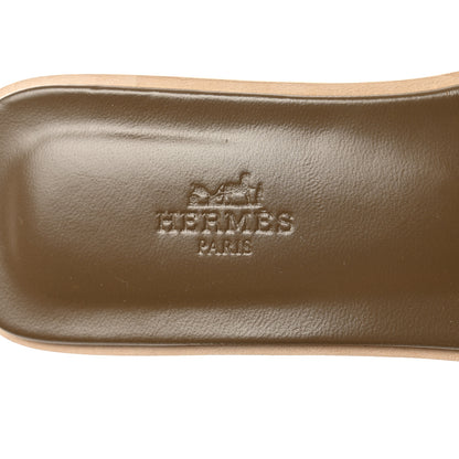 Hermes Epsom Oran Sandals 38.5 Etoupe 6 of 9