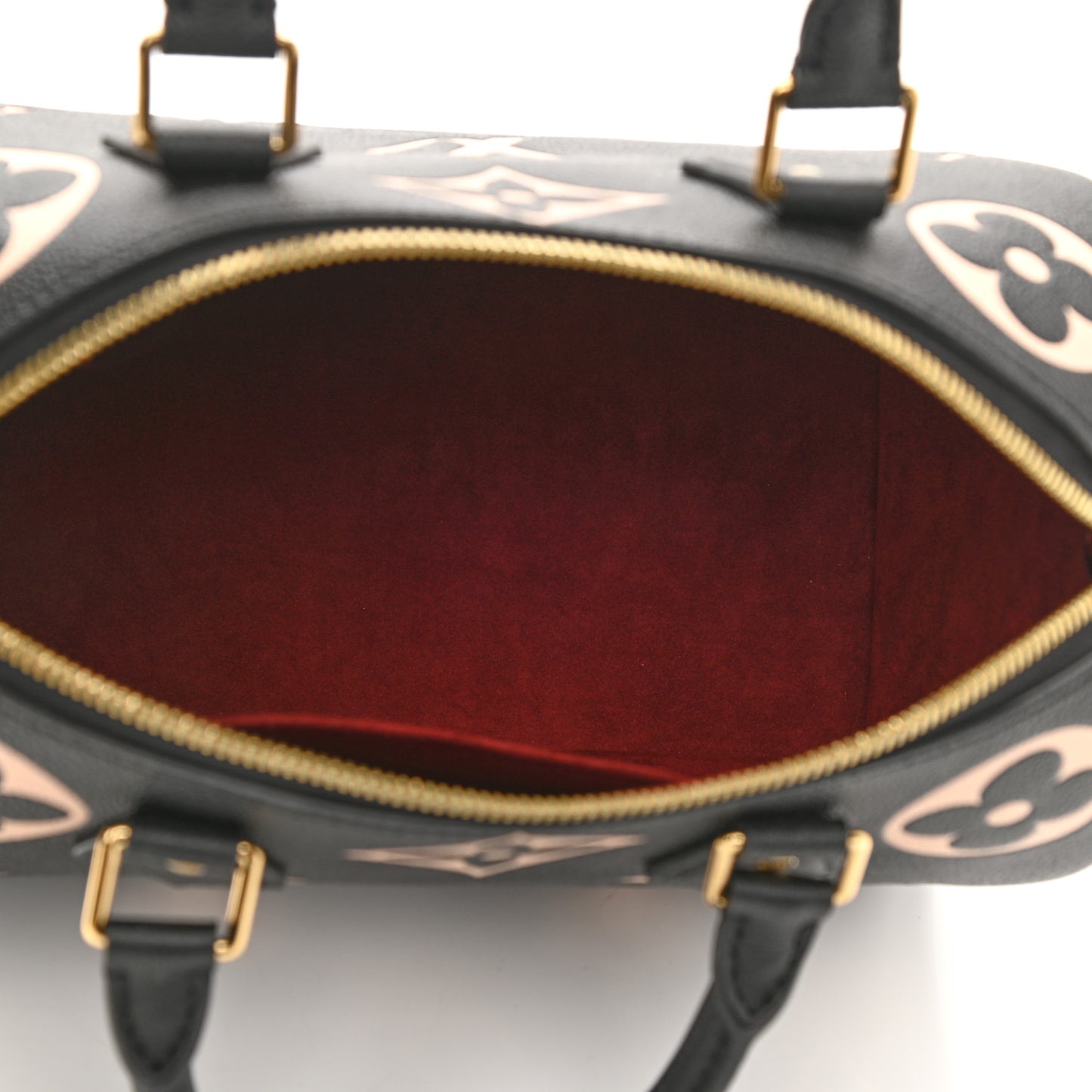Empreinte Monogram Giant Speedy Bandouliere 25 Black Beige