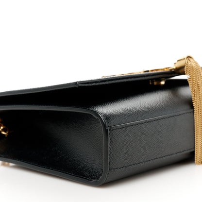 Saint Laurent Grain De Poudre Medium Classic Monogram Kate Tassel Satchel Black 10 of 11