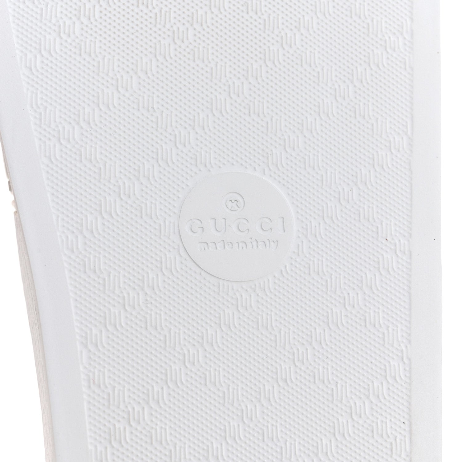 Gucci Rubber GG Monogram Perforated Womens Slide Sandals 38 Great White 7 of 8