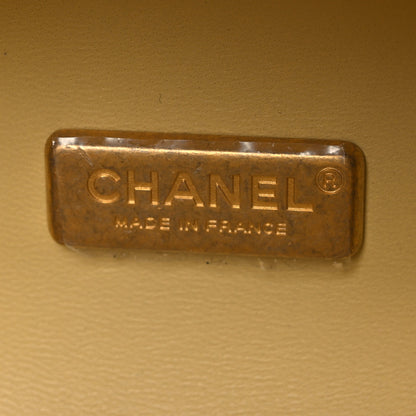 Chanel Lambskin Quilted CC Bubble Vanity Case With Chain Light Yellow 6 of 11