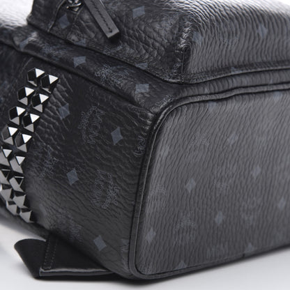 MCM Visetos Small Side Stud Stark Backpack Black 7 of 8
