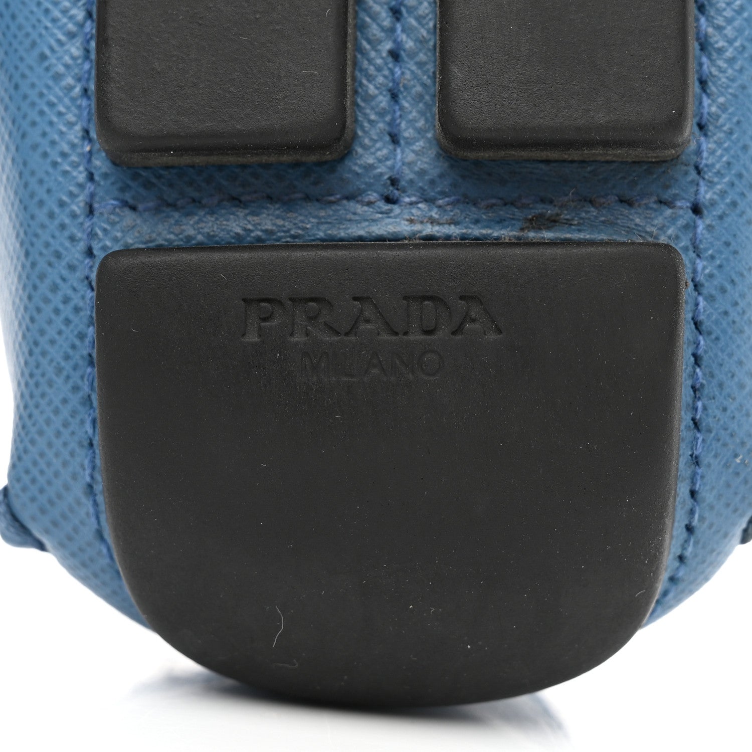 Prada Saffiano Logo Loafers 38 Cobalto 8 of 8