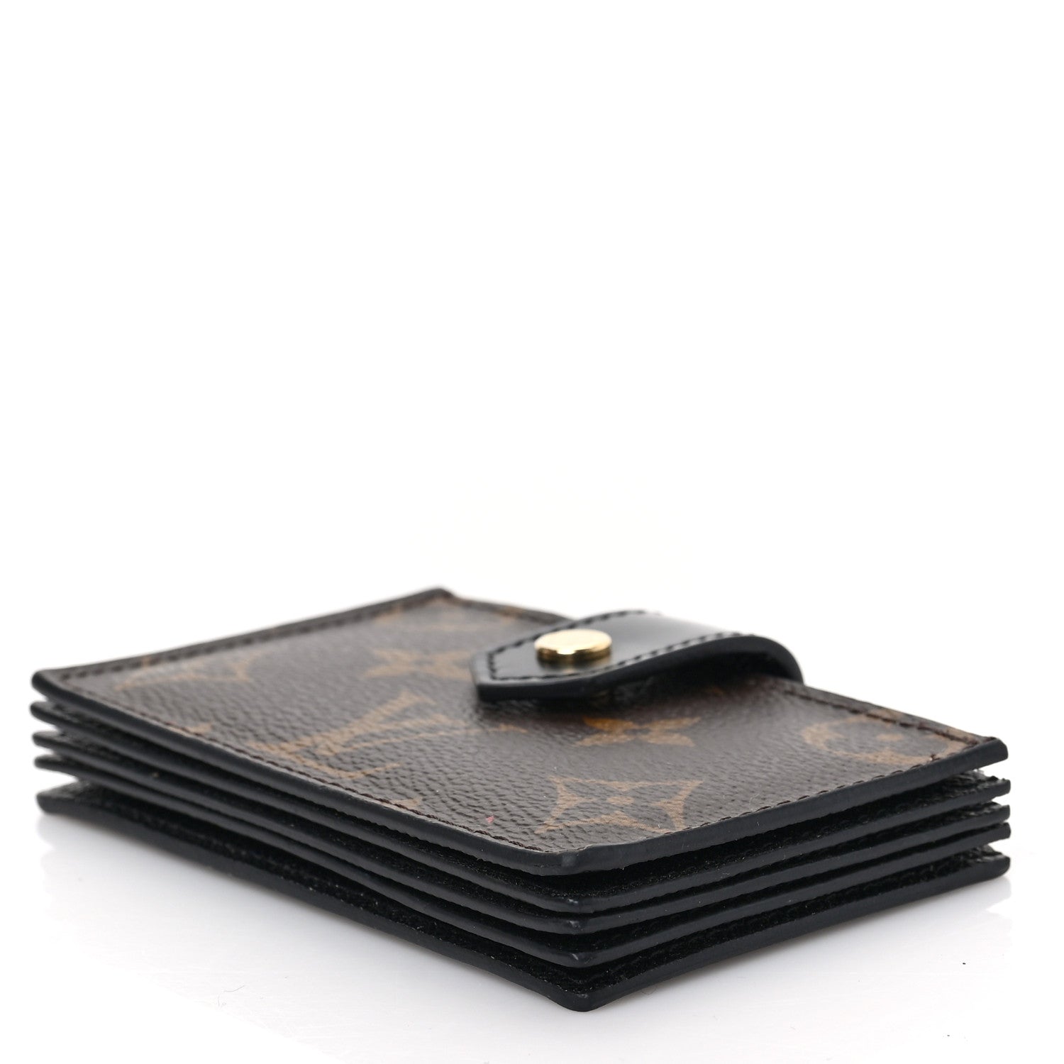 Louis Vuitton Monogram Gusset Card Holder Black 4 of 8