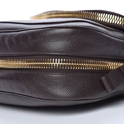 Tom Ford Pebbled Calfskin Large Jennifer Dark Brown 10 of 12