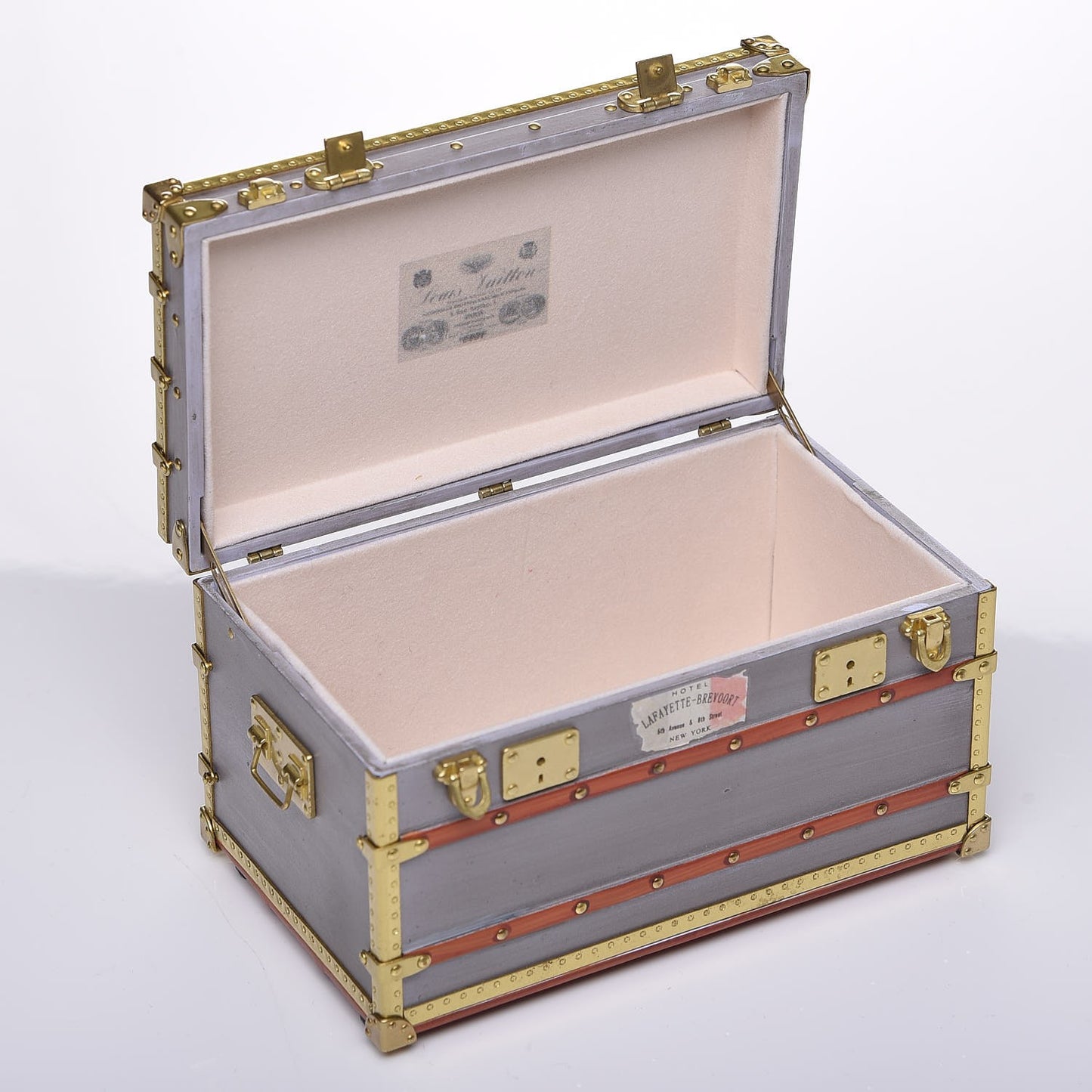 Mini Malle Zinc Trunk Paperweight Jewelry Box