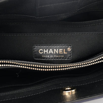 Chanel Grained Calfskin Neo Executive Shopper Tote Dark Blue Black 7 of 16