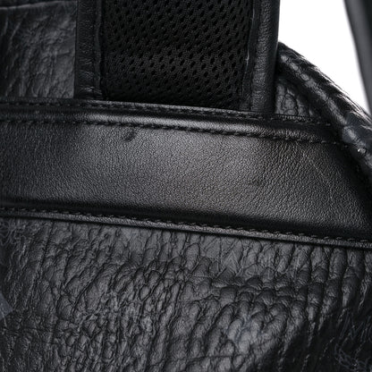 MCM Metallic Visetos Striped Medium Stark Backpack Silver Black 16 of 22