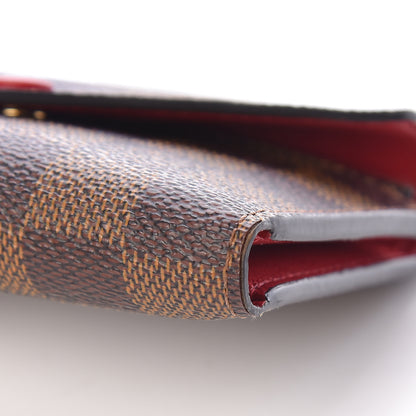 Louis Vuitton Damier Ebene Victorine Wallet Red 10 of 11