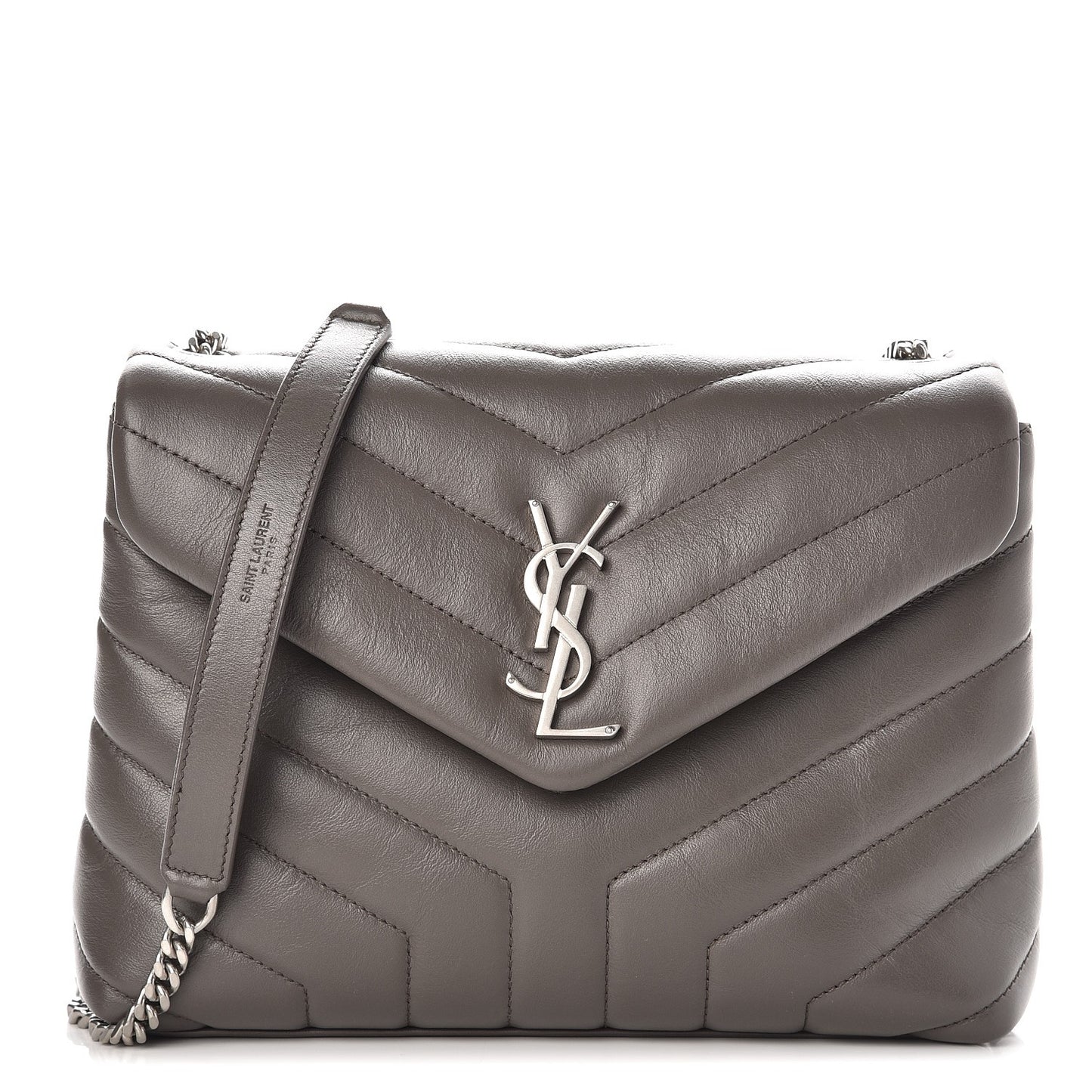 Calfskin Y Quilted Monogram Small Loulou Chain Satchel Earth