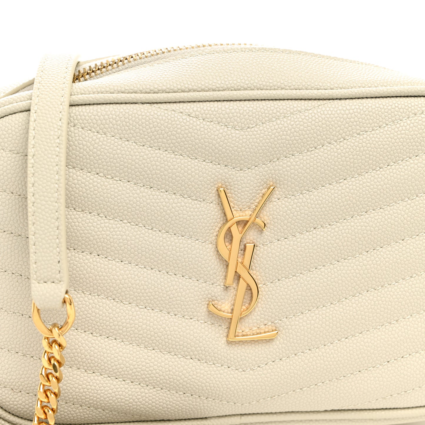 Grain De Poudre Matelasse Monogram Mini Lou Camera Bag Crema Soft