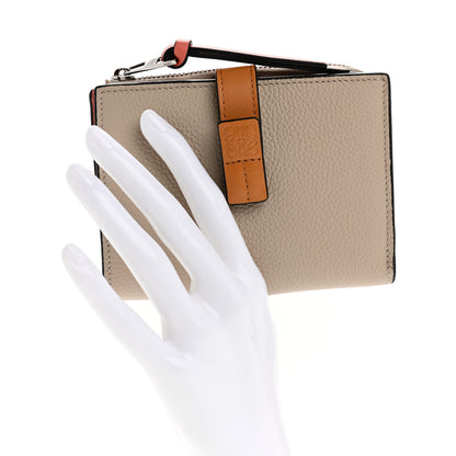Loewe Grained Calfskin Compact Wallet Light Oat 2 of 7