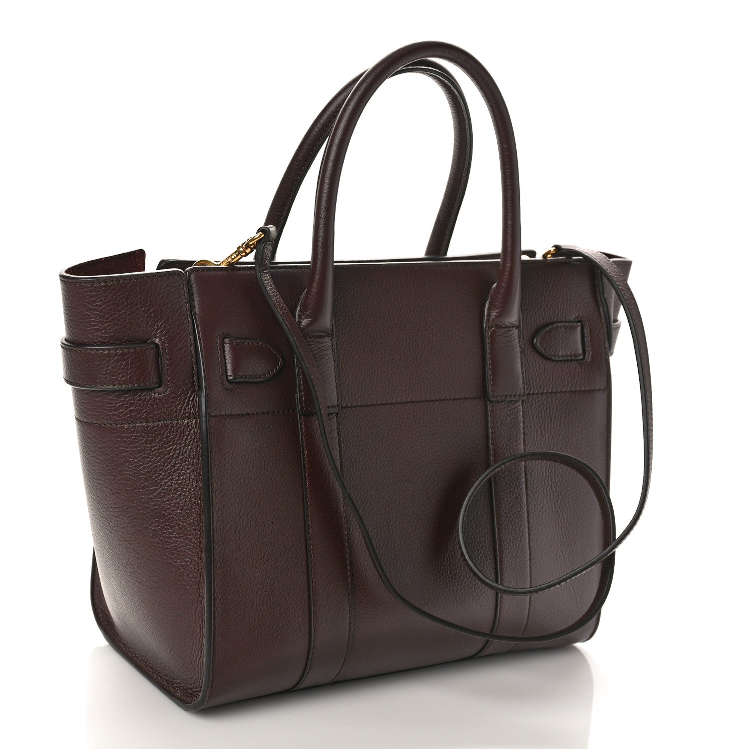 Mulberry Grain Vegetable Tanned Calfskin Small Zipped Bayswater Oxblood 3 of 9