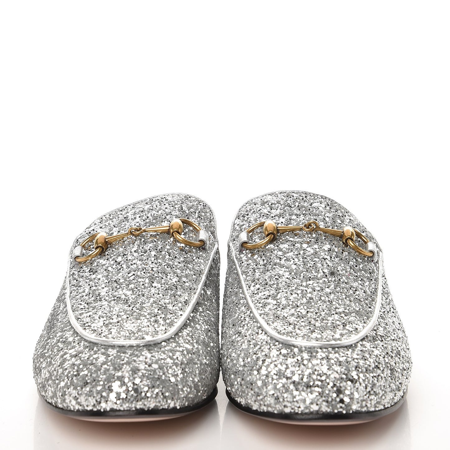 Glitter Princetown Slippers 38.5 Silver