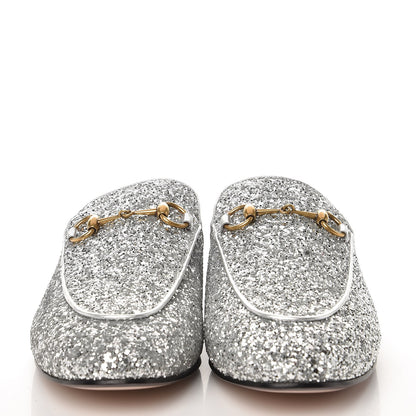 Gucci Glitter Princetown Slippers 38.5 Silver 3 of 10