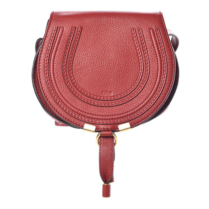 Chloe Calfskin Mini Marcie Round Crossbody Bag Dahlia Red 1 of 8