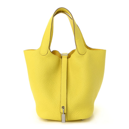 Hermes Taurillon Clemence Picotin Lock 18 PM Lime 1 of 11