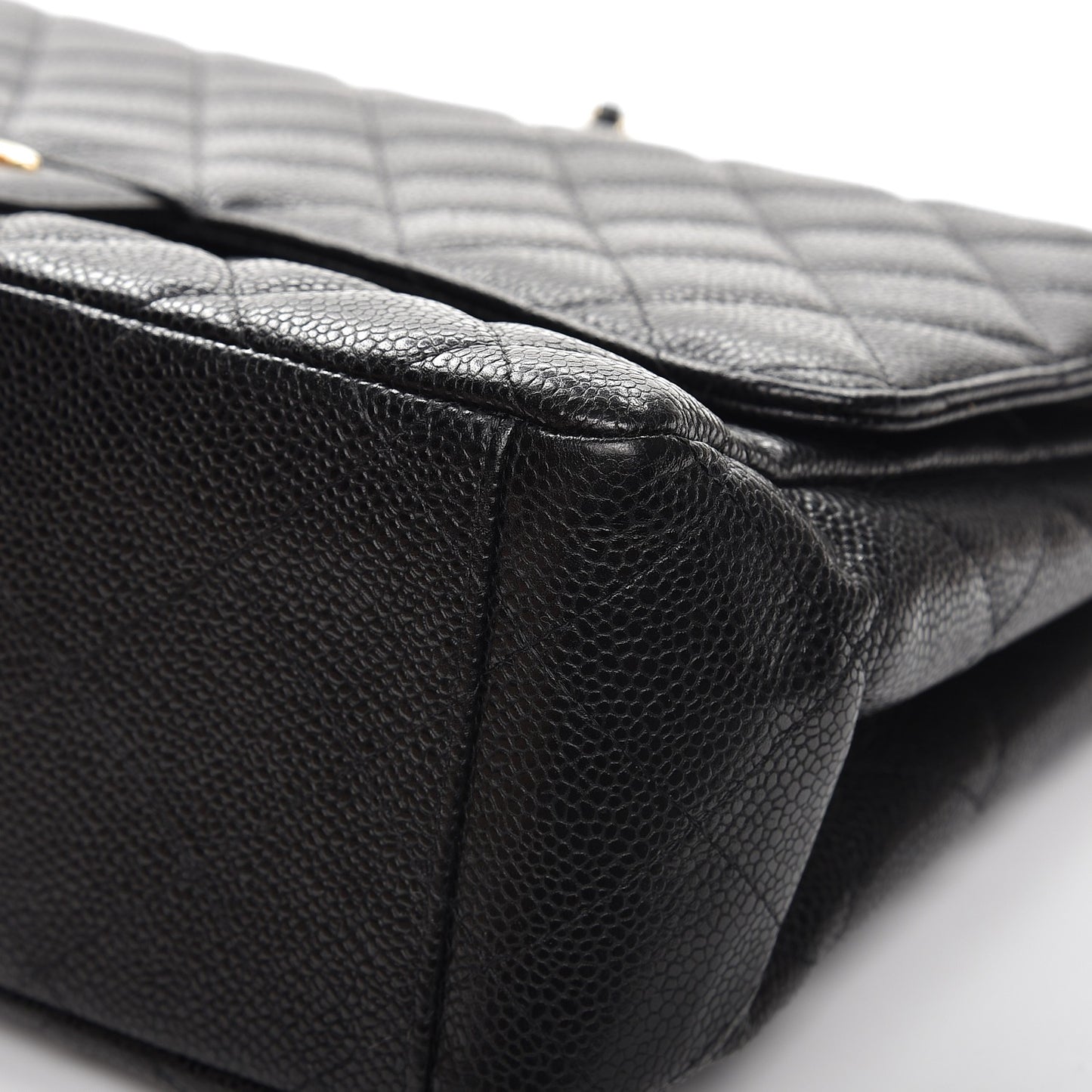 Caviar Quilted Maxi Single Flap Black