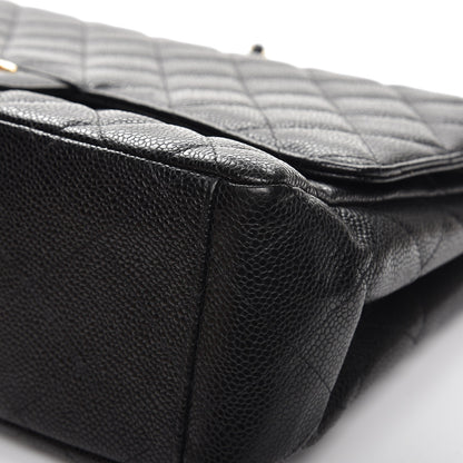 Chanel Caviar Quilted Maxi Single Flap Black 10 of 12