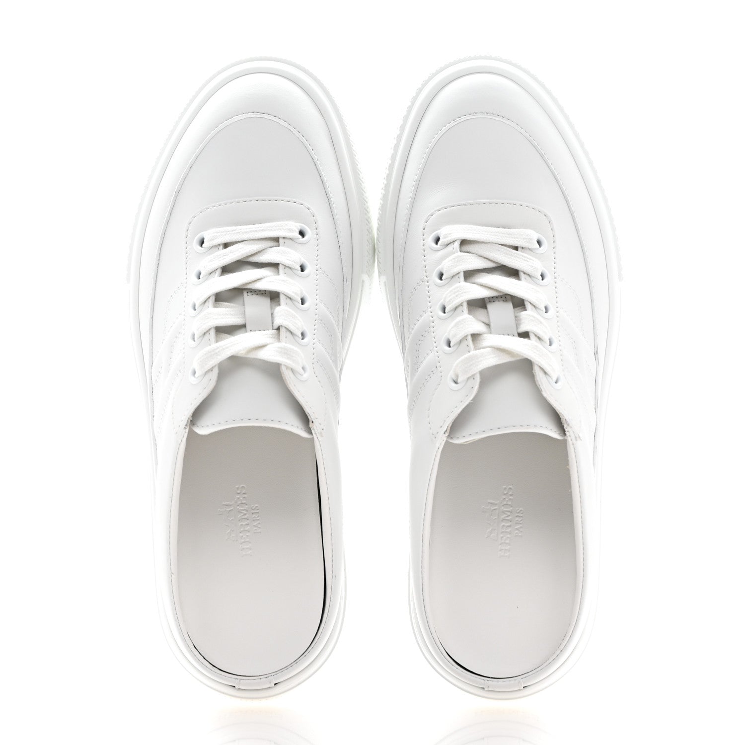 Hermes Calfskin Keep Mule Sneakers 37 White 2 of 12