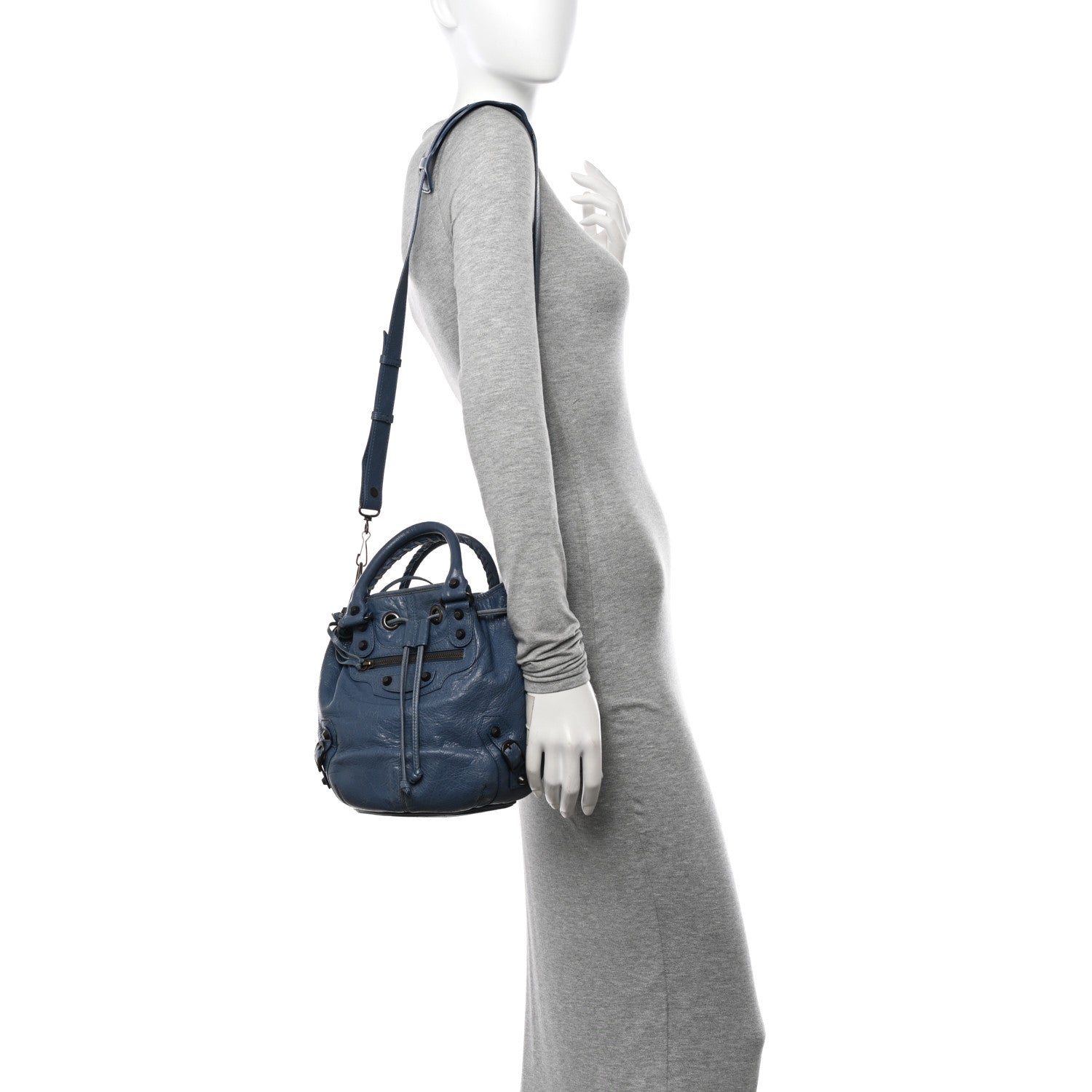 Balenciaga Agneau Classic Hardware Mini Pompon Bleu Persan 2 of 14