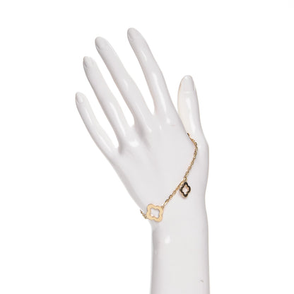 Van Cleef & Arpels 18K Yellow Gold 3 Motifs Byzantine Alhambra Bracelet 2 of 5