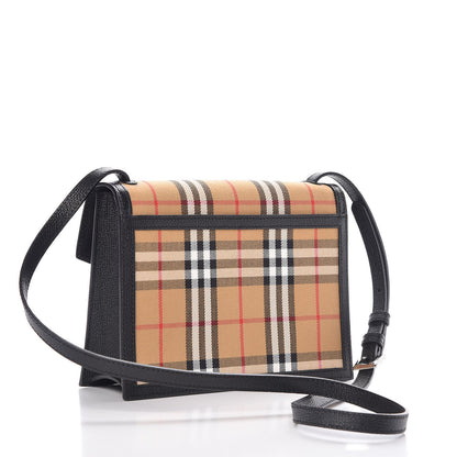 Burberry House Check Derby Calfskin Small Macken Crossbody Bag Black 3 of 7