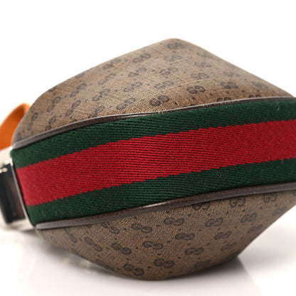 Gucci GG Supreme Monogram Textured Calfskin Web Mini Attache Hobo Beige Ebony New Acero 8 of 9