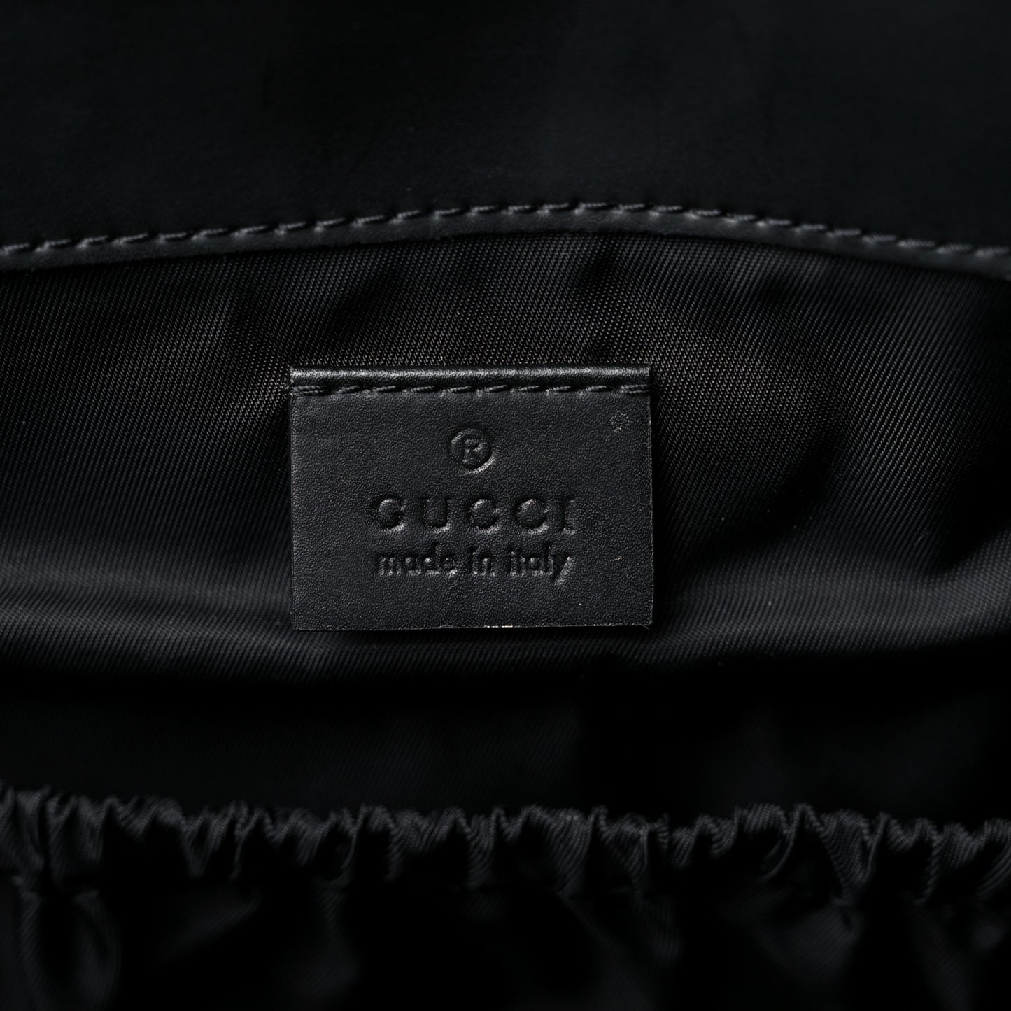 GG Supreme Monogram Web Messenger Diaper Bag Black Grey
